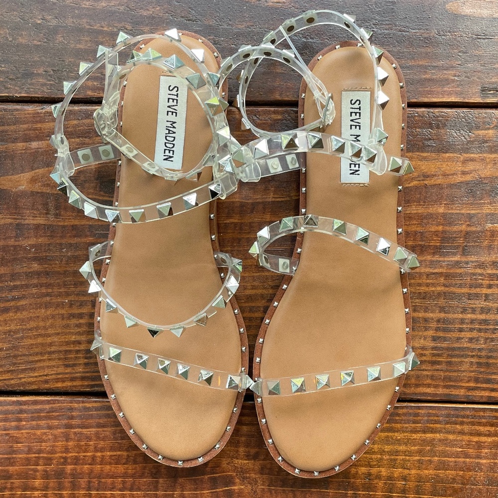 Steve Madden Travel Clear Gladiator Sandals